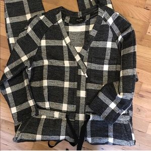Steven Alan crossover flannel jumpsuit  medium